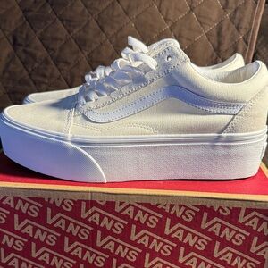 Vans Women's White Platform Sneakers